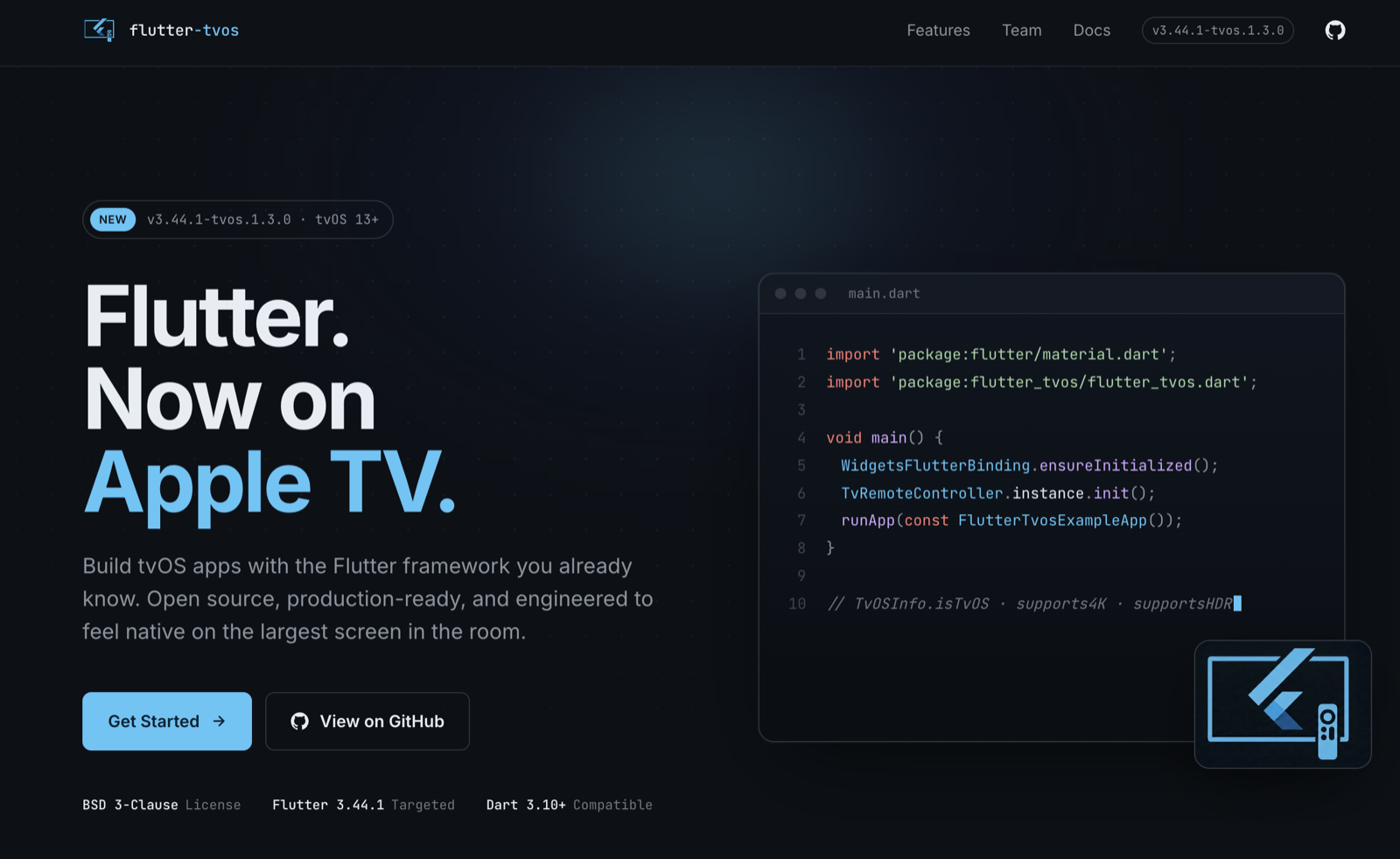 flutter-tvos preview